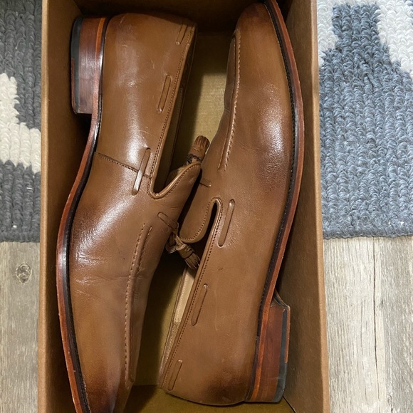 LIKE NEW‼️3DM LEATHER TAN TASSEL LOAFER SZ:13-13.5 - Picture 6 of 16